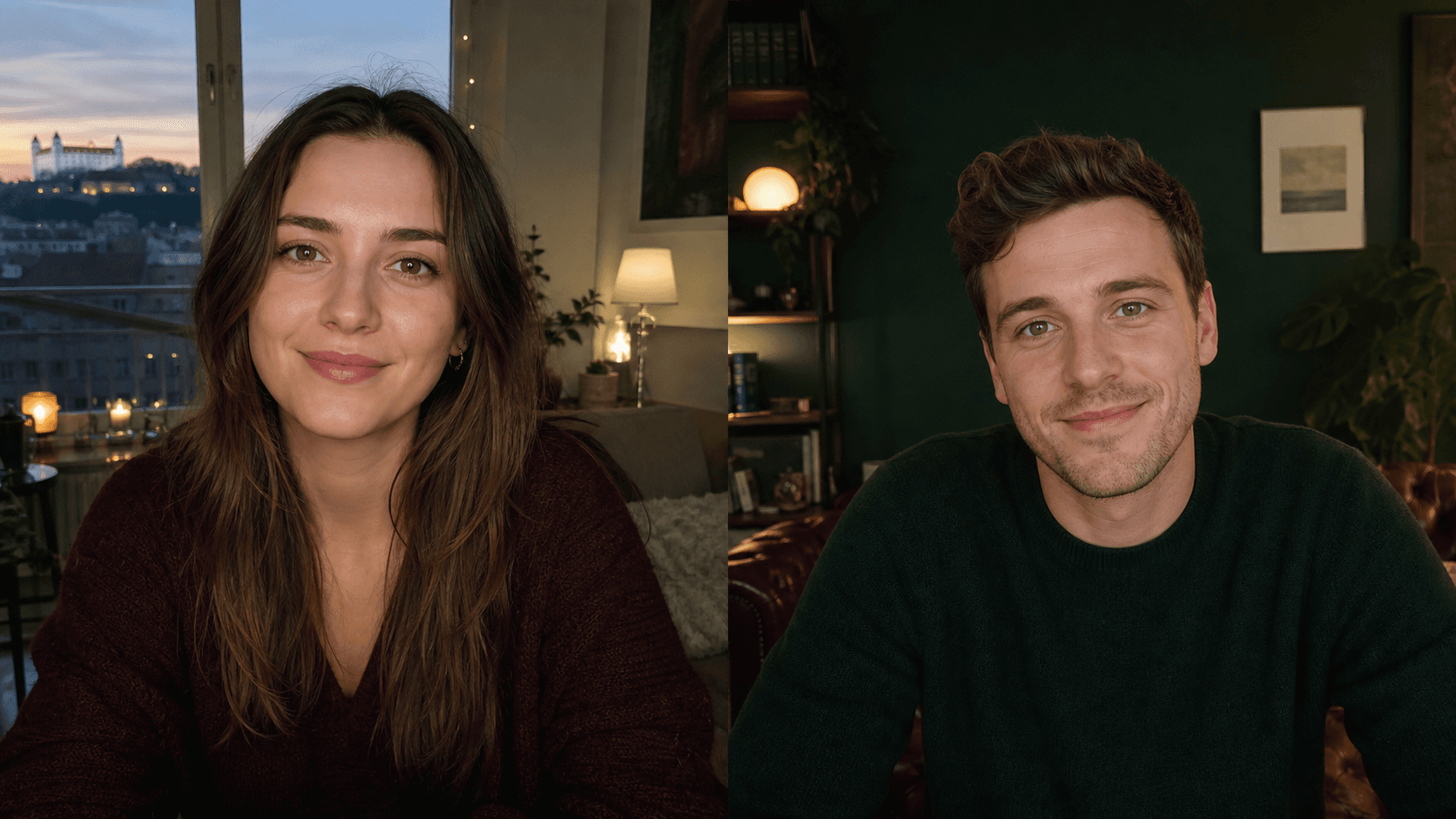 Two Zustria participants in a video conversation